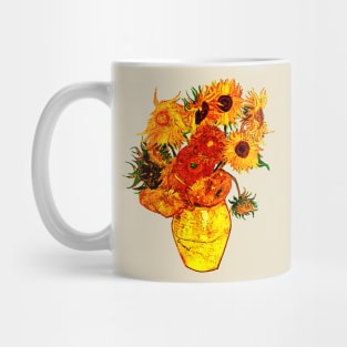 Cool Tees Club Art and Culture Van Gogh Sunflower Graphic T-Shirt Mug